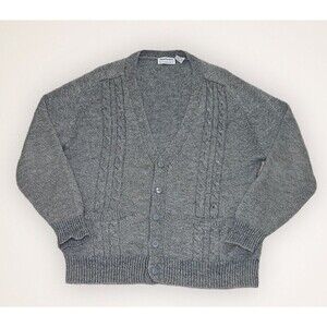 Wool Cardigan Brian MacNeil Size Large Mens Wool Blend Grandpacore Vintage‎